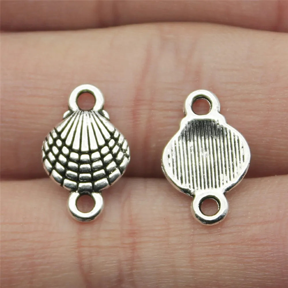 10x16mm 0.7g Multicolor Zinc Alloy Shell Connector Charm for DIY Bracelet Necklace Jewelry Making