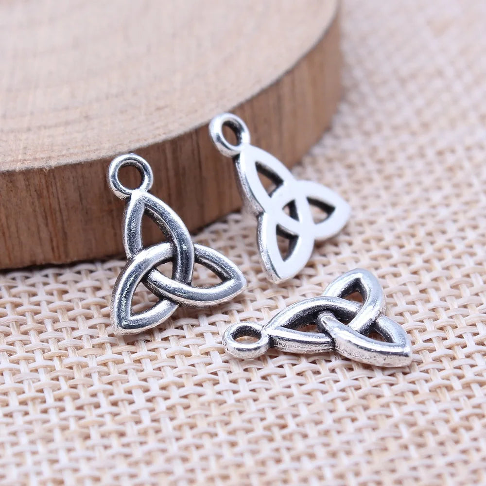 12x14mm 0.7g Antique Silver Zinc Alloy Celtic Knot Charm Pendant for DIY Jewelry Making