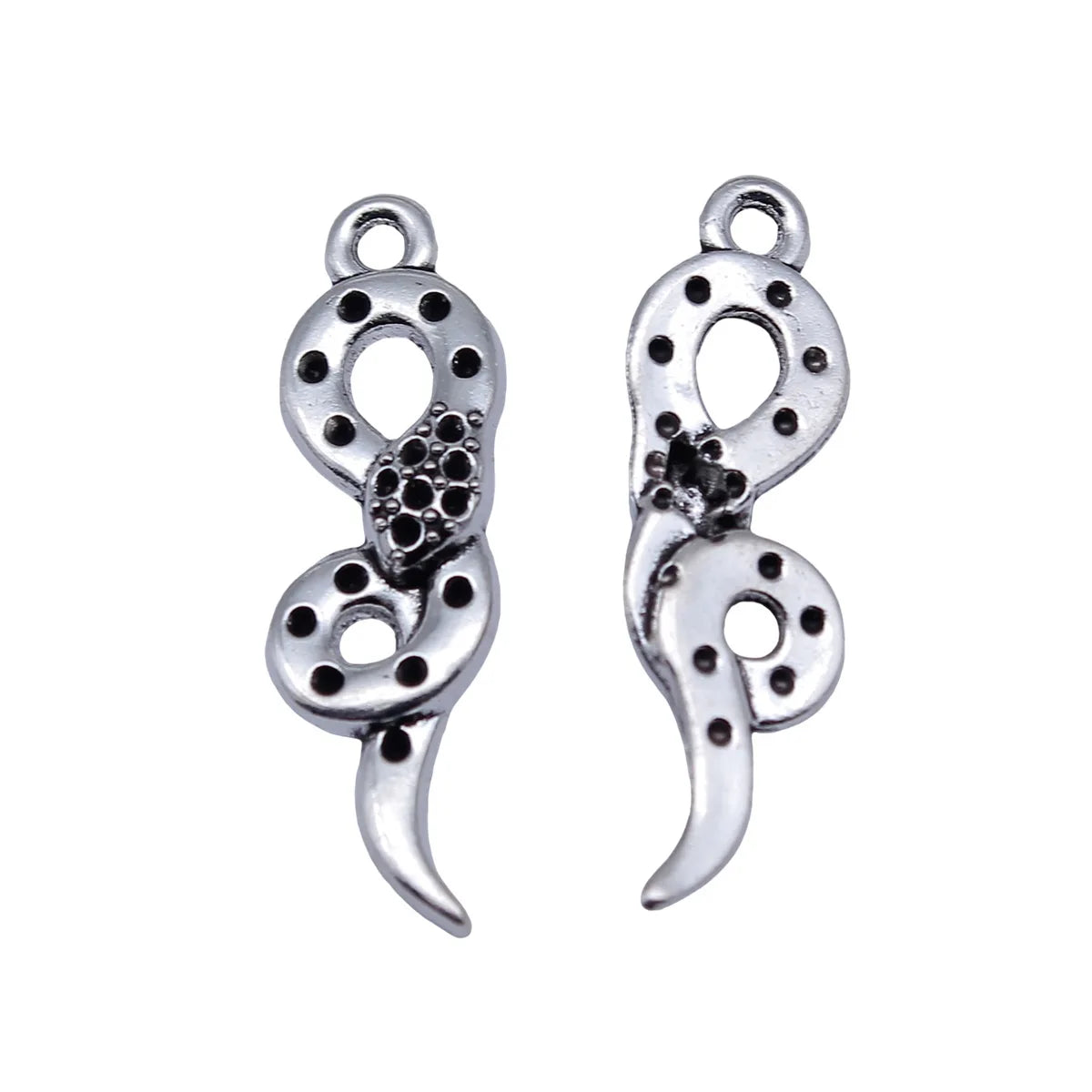 31x9mm 1.6g Antique Silver Zinc Alloy Snake Charm Pendant for Bracelet Necklace DIY Jewelry