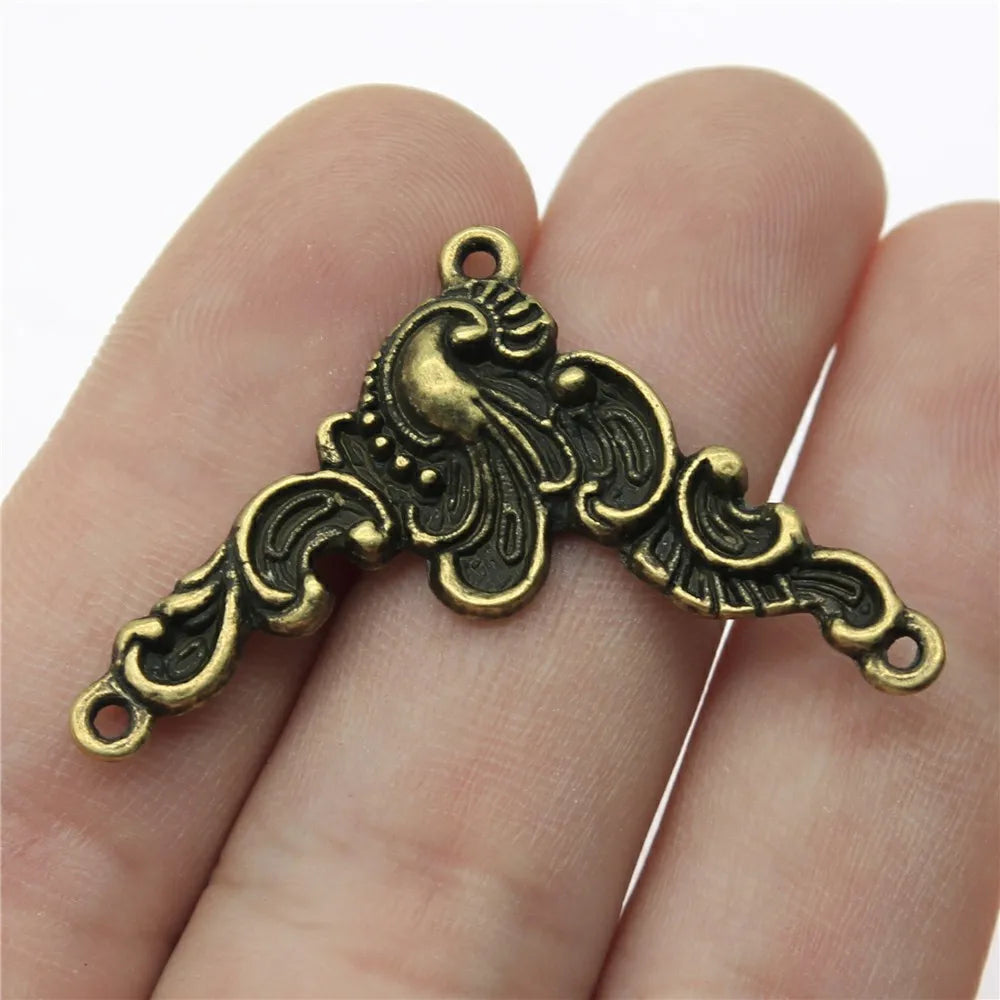 20x42mm 4.1g Multicolor Zinc Alloy Auspicious Cloud Connector Charm for DIY Bracelet Jewelry Making