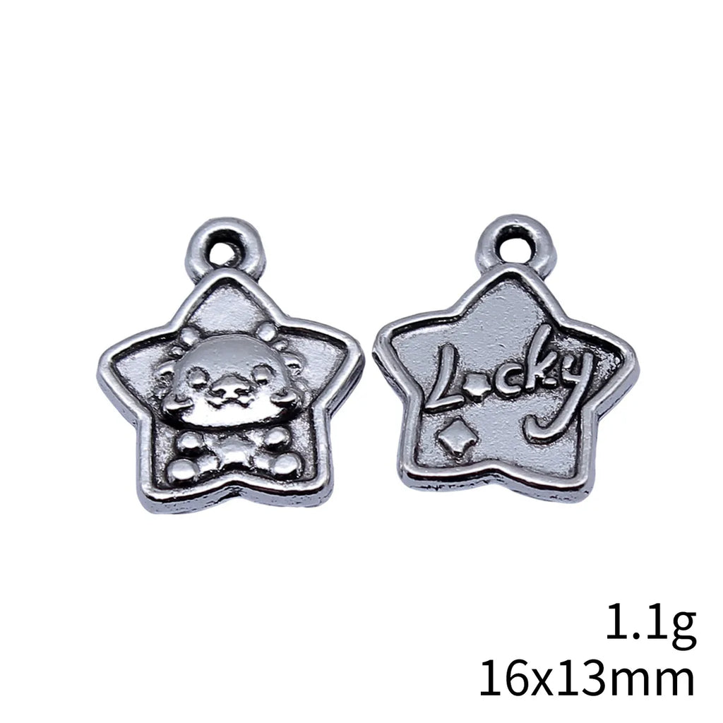 16x13mm 1.1g Antique Silver Zinc Alloy Lucky Dragon Charm Pendant for DIY Bracelet Necklace Making