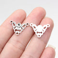 19x14mm 0.65g Multicolor Zinc Alloy Earring Connector Charm for DIY Earring Jewelry Making