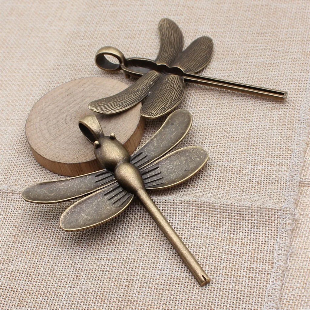 114x97mm 33g Antique Bronze Zinc Alloy Large Dragonfly Charm Pendant for Necklace Jewelry DIY