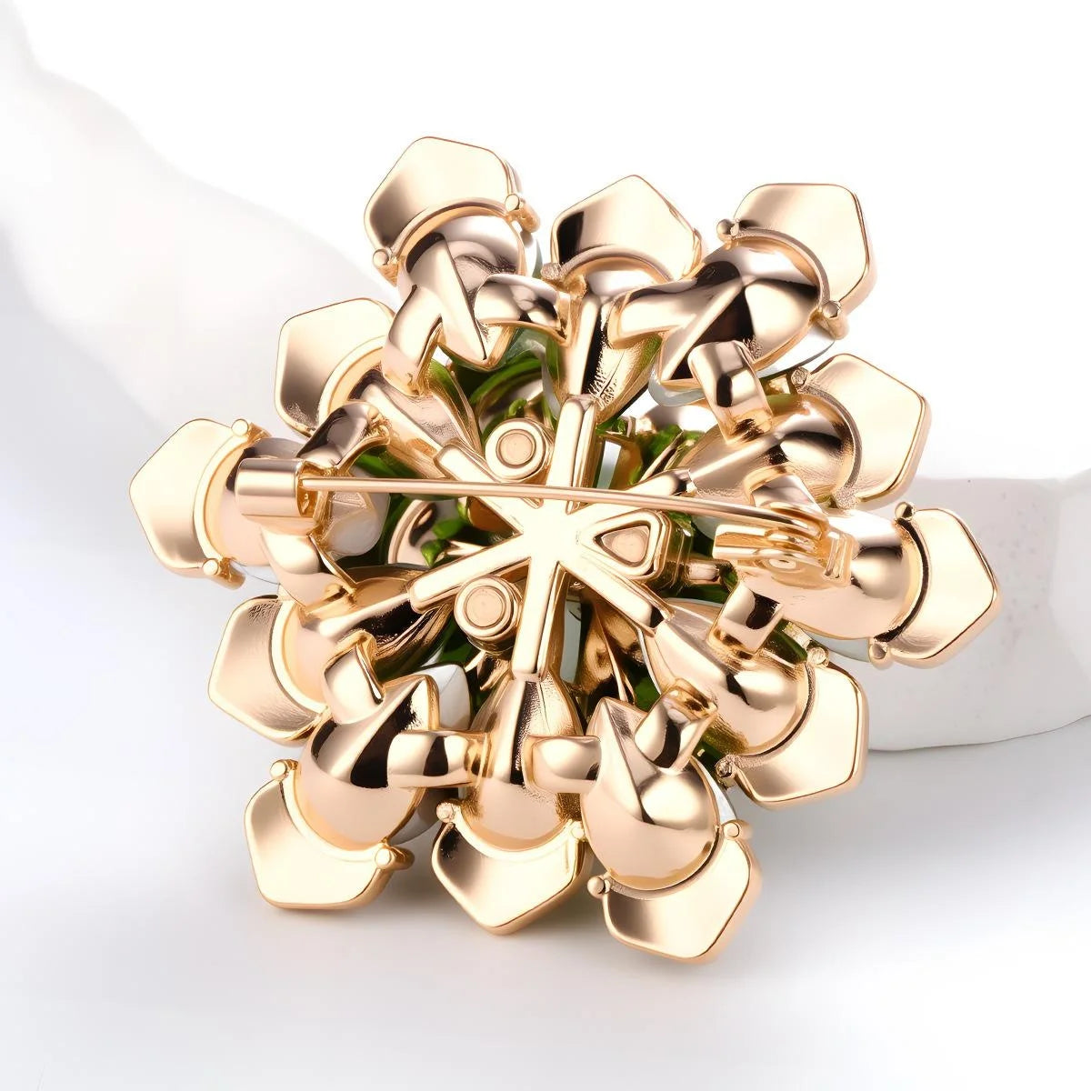 Elegant Blue Cornflower Snowflake Brooch With Rhinestone Alloy Petals, Luxury Lapel Pin Corsage Gift