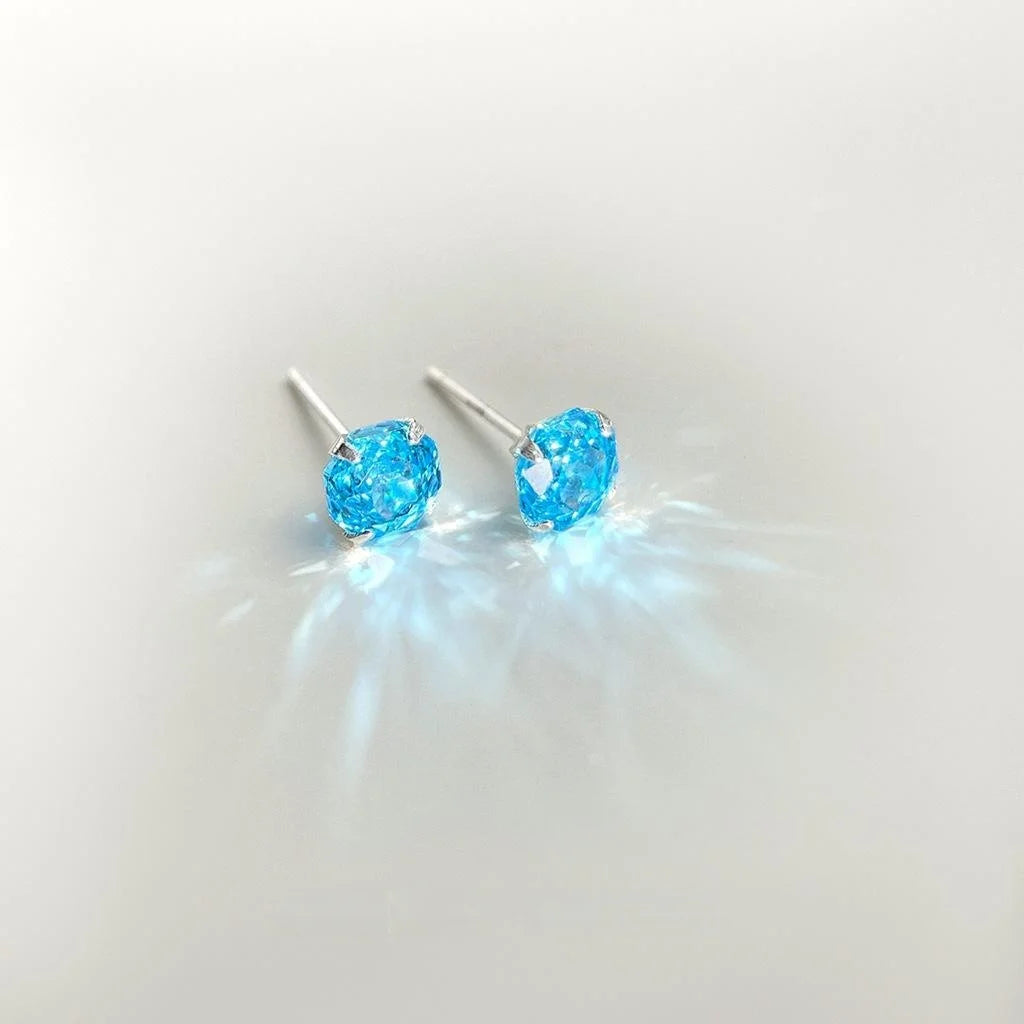 Light Luxury S925 Sterling Silver Geometric Octagon Rose Cut Zircon Stud Earrings For Women