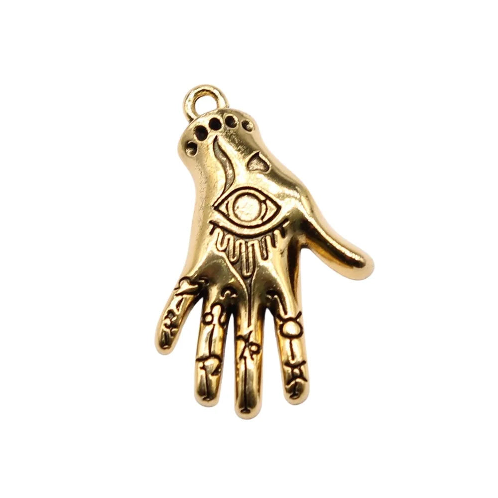 31x20mm 2.8g Multicolor Zinc Alloy Eye Hand Charm Pendant for DIY Necklace Bracelet Jewelry Making