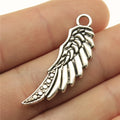 39mm 2.5g Antique Silver Zinc Alloy Wing Charm Pendant for DIY Necklace Bracelet Jewelry Making