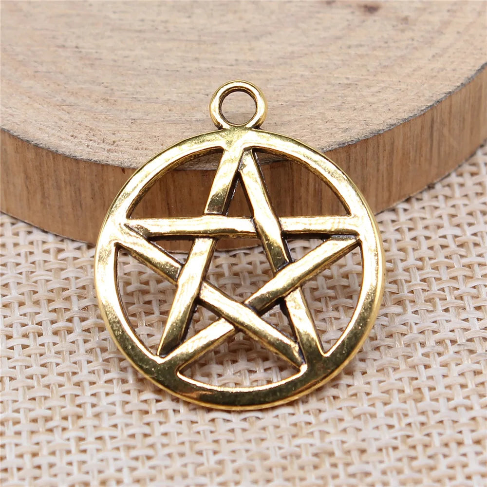 25mm 4.1g Zinc Alloy Five Point Star Charm Pendant for Necklace Bracelet Earring DIY Jewelry