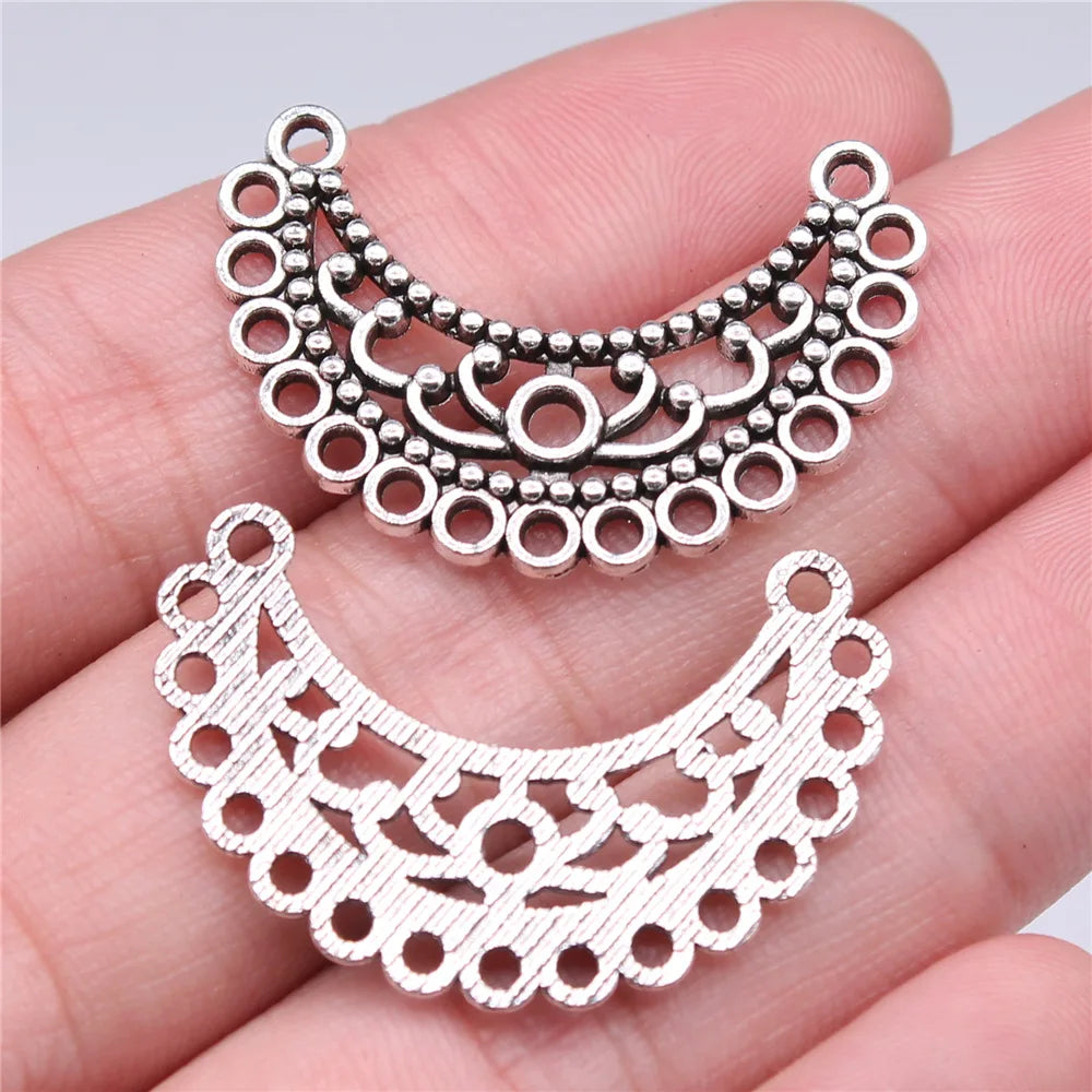 34x20mm 2.62g Multicolor Zinc Alloy Geometric Earring Connector Charms for DIY Earrings Jewelry Making