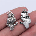 25x15mm 1.7g Multicolor Zinc Alloy Owl Cat Charm Pendant for DIY Necklace Bracelet Making