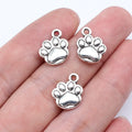 14x12mm 1.3g Multicolor Zinc Alloy Dog Paw Charm Pendant for DIY Necklace Bracelet Jewelry Making