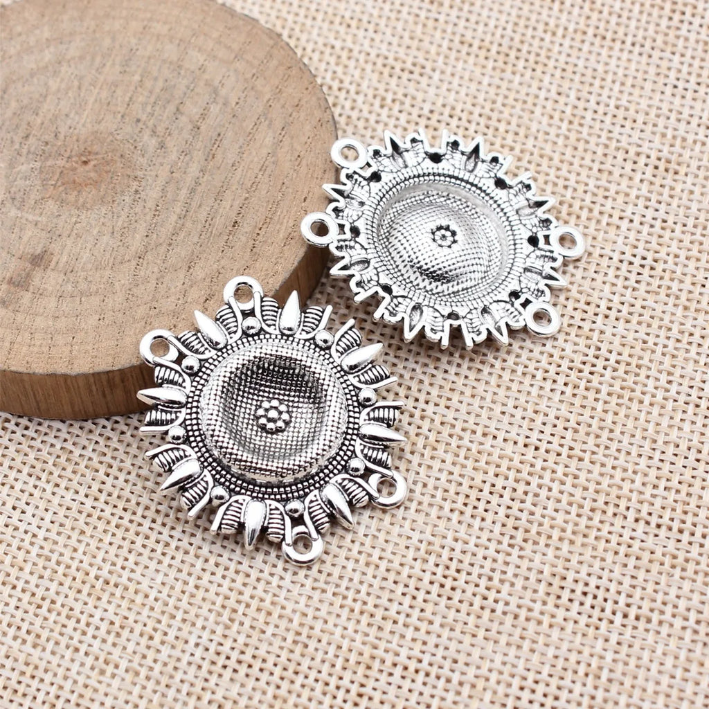35x33mm 4.7g Multicolor Zinc Alloy 4-Hole Connector Charm for Body Chain Waist Chain Headpiece DIY