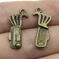 25x11mm 1.3g Multicolor Zinc Alloy Golf Bag Charm Pendant for DIY Necklace Bracelet Making