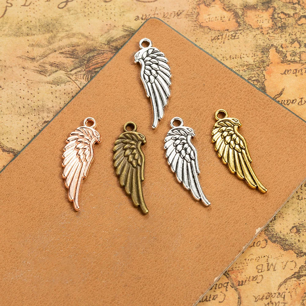33x11MM Zinc Alloy Eagle Wing Charm Pendant for DIY Necklace Bracelet Jewelry Making