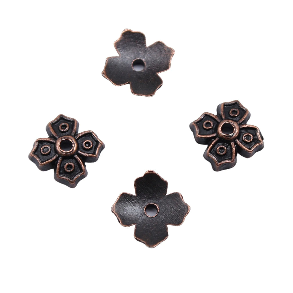 7x7mm 0.29g Multicolor Zinc Alloy Flower Bead Cap Jewelry Findings for DIY Pendant Bracelet Making