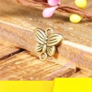 14MM Antique Silver Zinc Alloy Butterfly Charm Pendant for DIY Necklace Bracelet Jewelry Making