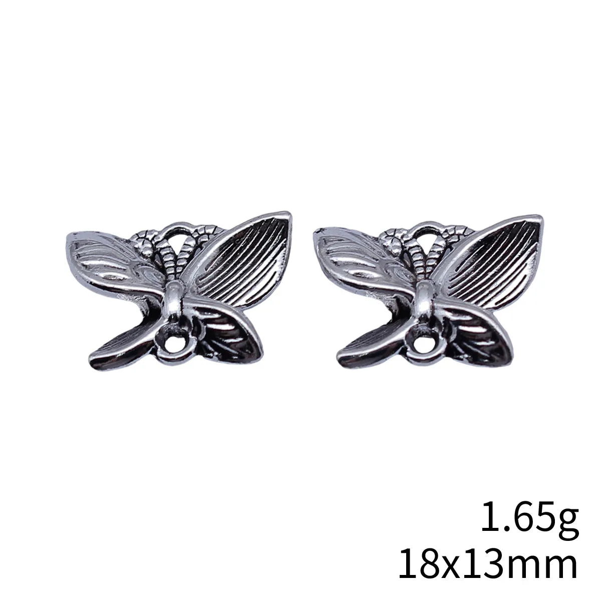 18x13mm 1.65g Antique Silver Zinc Alloy Butterfly Connector Charm for DIY Bracelet Necklace Making