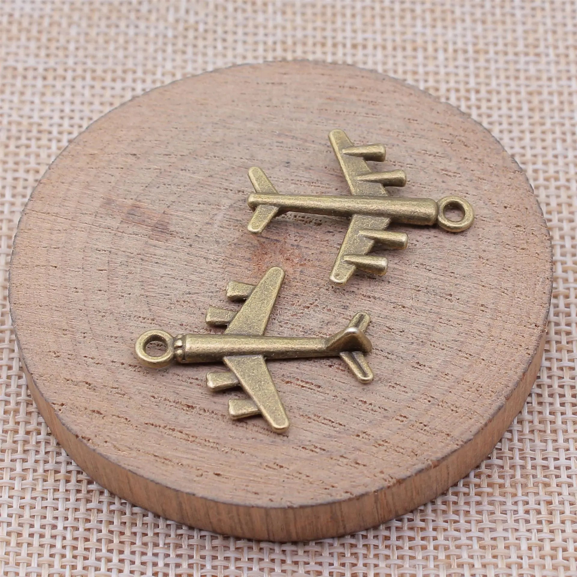 27x21mm 1.6g Multicolor Zinc Alloy Airplane Charm Pendant for Travel Theme DIY Jewelry Making