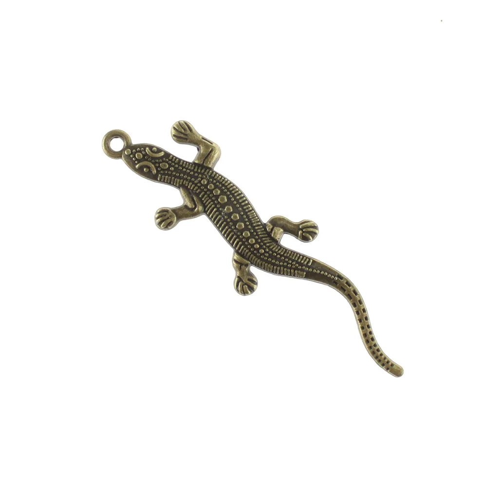 2756G Antique Silver Zinc Alloy Lizard Charm Pendant for DIY Necklace Bracelet Jewelry Making