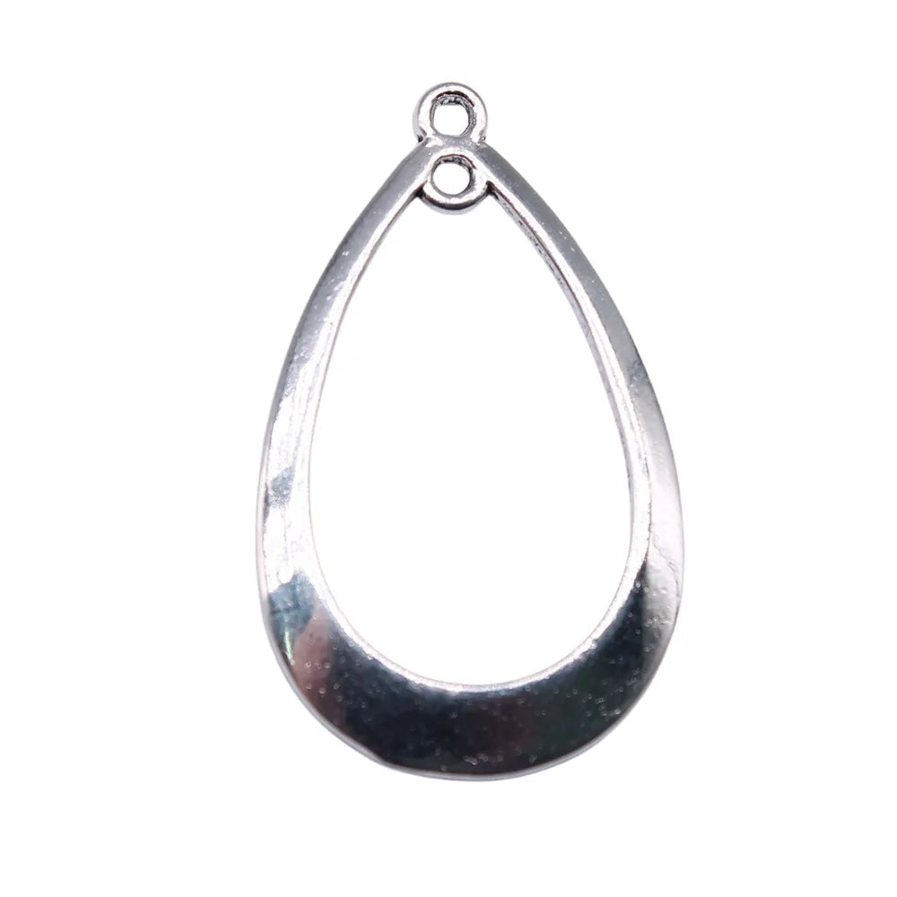 35x21mm 2.1g Multicolor Zinc Alloy Waterdrop Teardrop Earring Connector Charms for DIY Earrings Jewelry Making