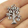 29x22mm 2.6g Antique Silver Zinc Alloy Money Tree Charm Pendant for Bracelet Necklace Making