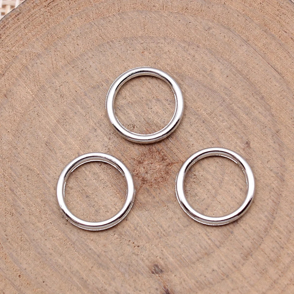 12x12mm 0.3g Multicolor Zinc Alloy Round Circle Ring Charm Pendant for DIY Bracelet Necklace Making