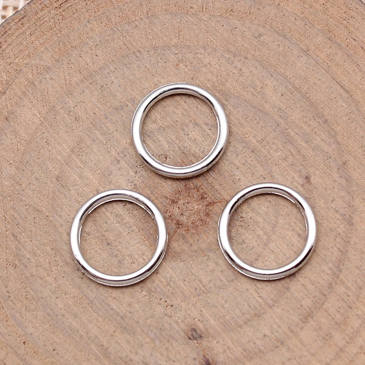 12x12mm 0.3g Multicolor Zinc Alloy Round Circle Ring Charm Pendant for DIY Bracelet Necklace Making