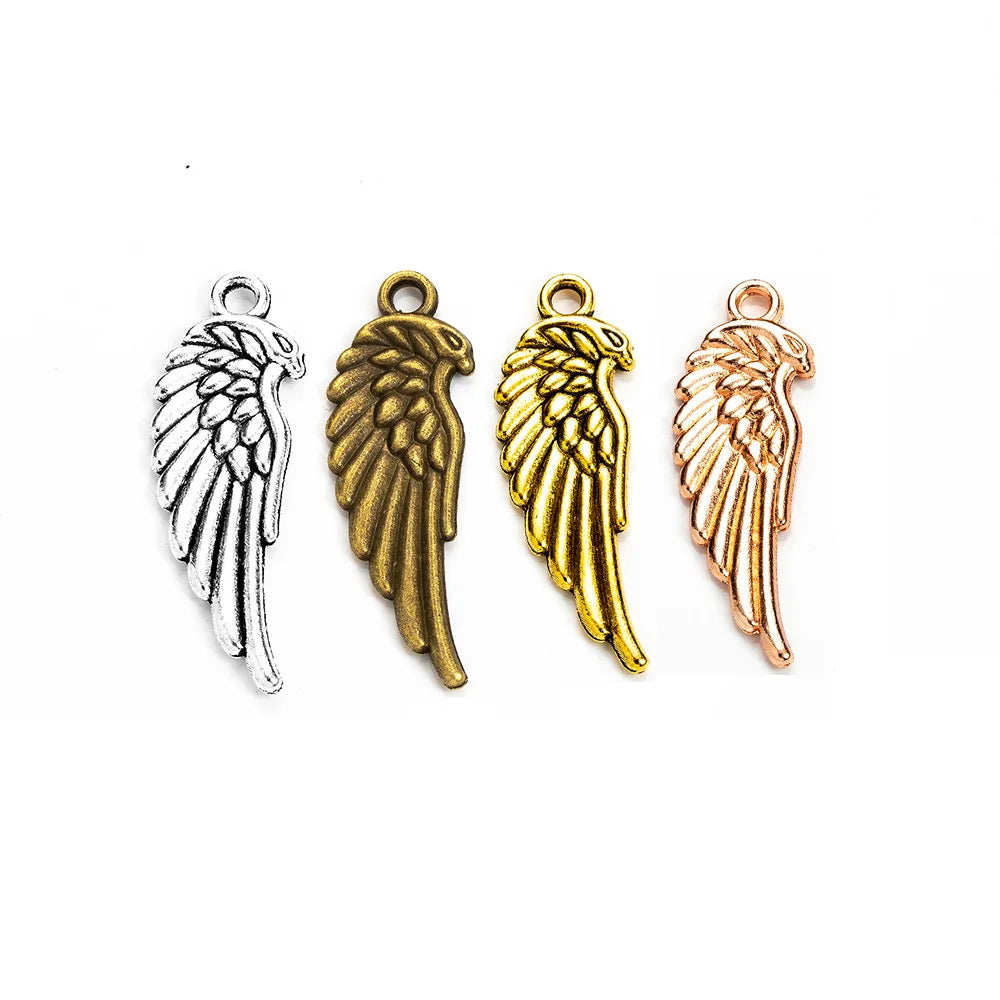 33x11MM Zinc Alloy Eagle Wing Charm Pendant for DIY Necklace Bracelet Jewelry Making