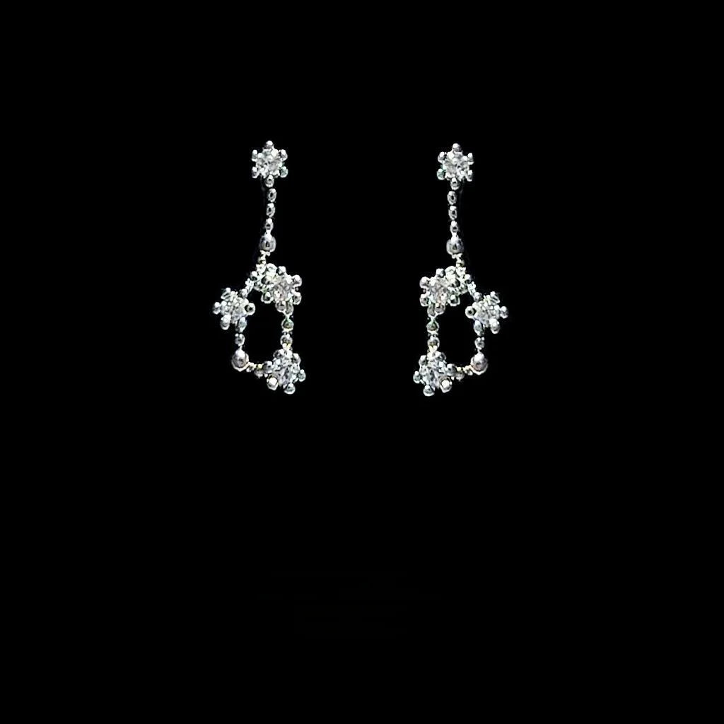 Mini Zircon Pave 12 Zodiac Stud Earrings, Silver Plated Copper Constellation Jewelry