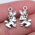 18x11mm 1g Multicolor Zinc Alloy Rabbit Charm Pendant for DIY Necklace Bracelet Jewelry Making