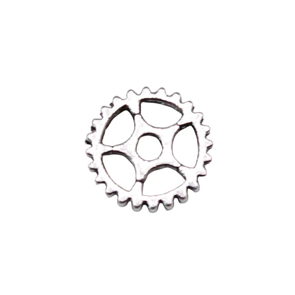 8mm 0.2g Multicolor Zinc Alloy Gear Charm Pendant for DIY Steampunk Bracelet Necklace Making
