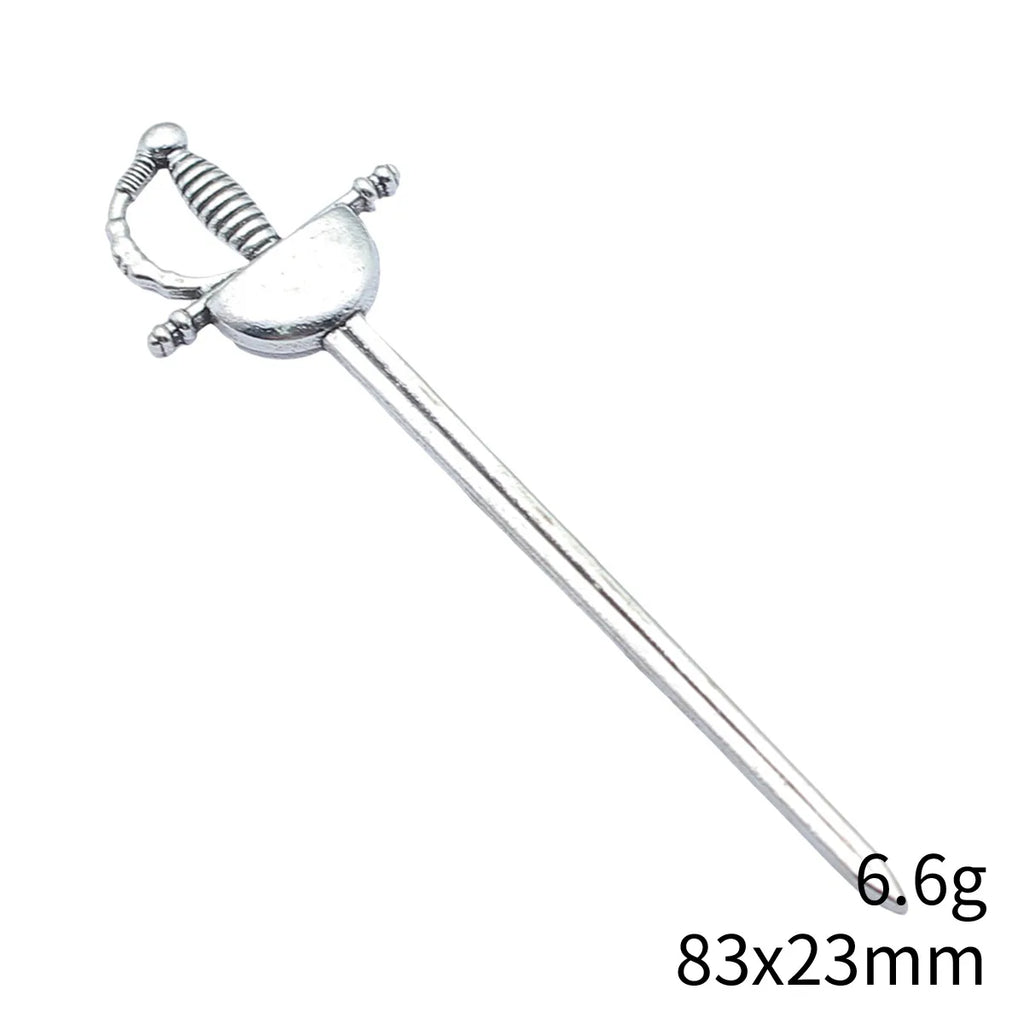 83x23mm 6.6g Multicolor Zinc Alloy Fencing Charm Pendant for Necklace Bracelet DIY Jewelry