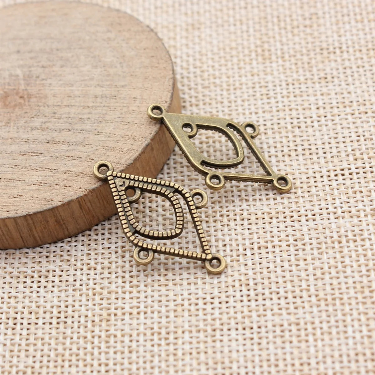 32x19mm 1.45g Multicolor Zinc Alloy Diamond Earring Connector Charm for DIY Dangle Earring Making
