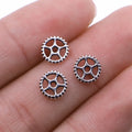 8mm 0.2g Multicolor Zinc Alloy Gear Charm Pendant for DIY Steampunk Bracelet Necklace Making