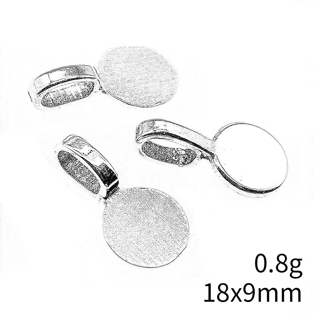 18x9mm 0.8g Multicolor Zinc Alloy Bail Pendant Connector Findings for DIY Charms and Jewelry Making