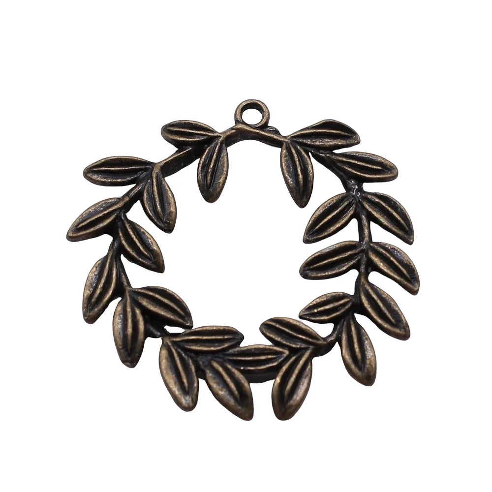 41x36mm 5.2g Multicolor Zinc Alloy Olive Branch charm pendant for DIY necklace bracelet making