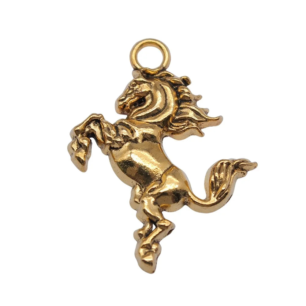 32x24mm 2g Multicolor Zinc Alloy Horse Charm Pendant for DIY Necklace Bracelet Accessories