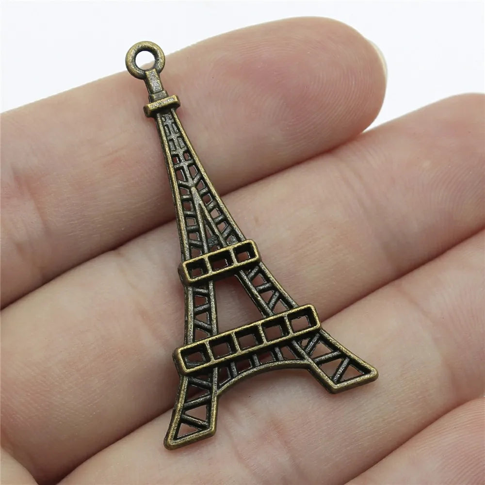 44x24mm 3.1g Multicolor Iron Eiffel Tower Charm Pendant for DIY Necklace Bracelet Jewelry Making
