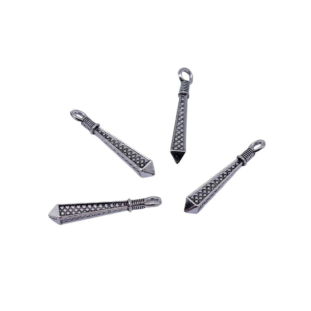 25.5x5x5mm 0.86g Antique Silver Zinc Alloy 3D Cone Spike Charm Pendant for DIY Punk Jewelry Making