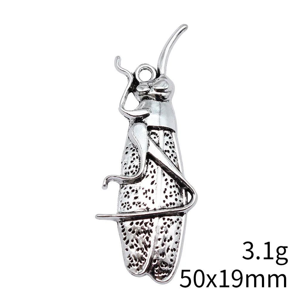 50x19mm 3.1g Antique Silver Zinc Alloy Longhorn Beetle Charm Pendant for DIY Necklace Bracelet Jewelry