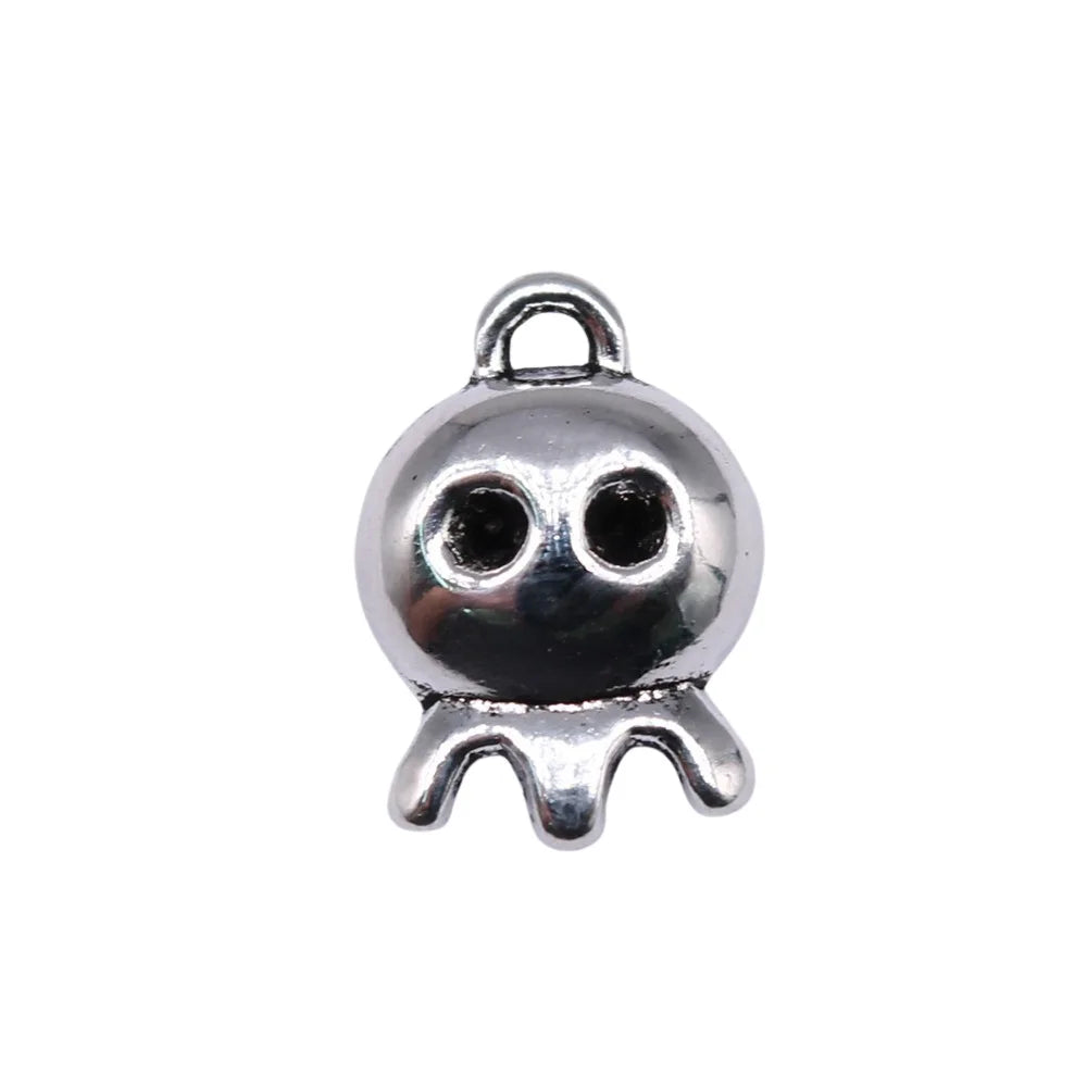 14x10mm 0.7g Antique Silver Zinc Alloy Halloween Ghost charm pendant for DIY necklace bracelet making
