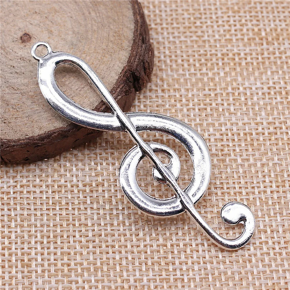 61x22mm 6.2g Multicolor Zinc Alloy Large Music Note Charm Pendant for DIY Clothing and Jewelry Making
