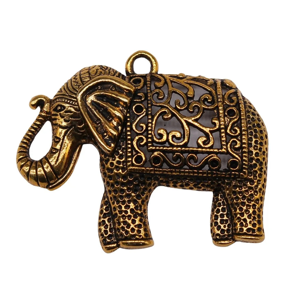 59x47mm 17.5g Multicolor Zinc Alloy Elephant Charm Pendant for DIY Necklace Bracelet Jewelry Making
