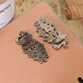 43x22MM Zinc Alloy Peacock Charm Pendant for DIY Necklace Bracelet Jewelry Making