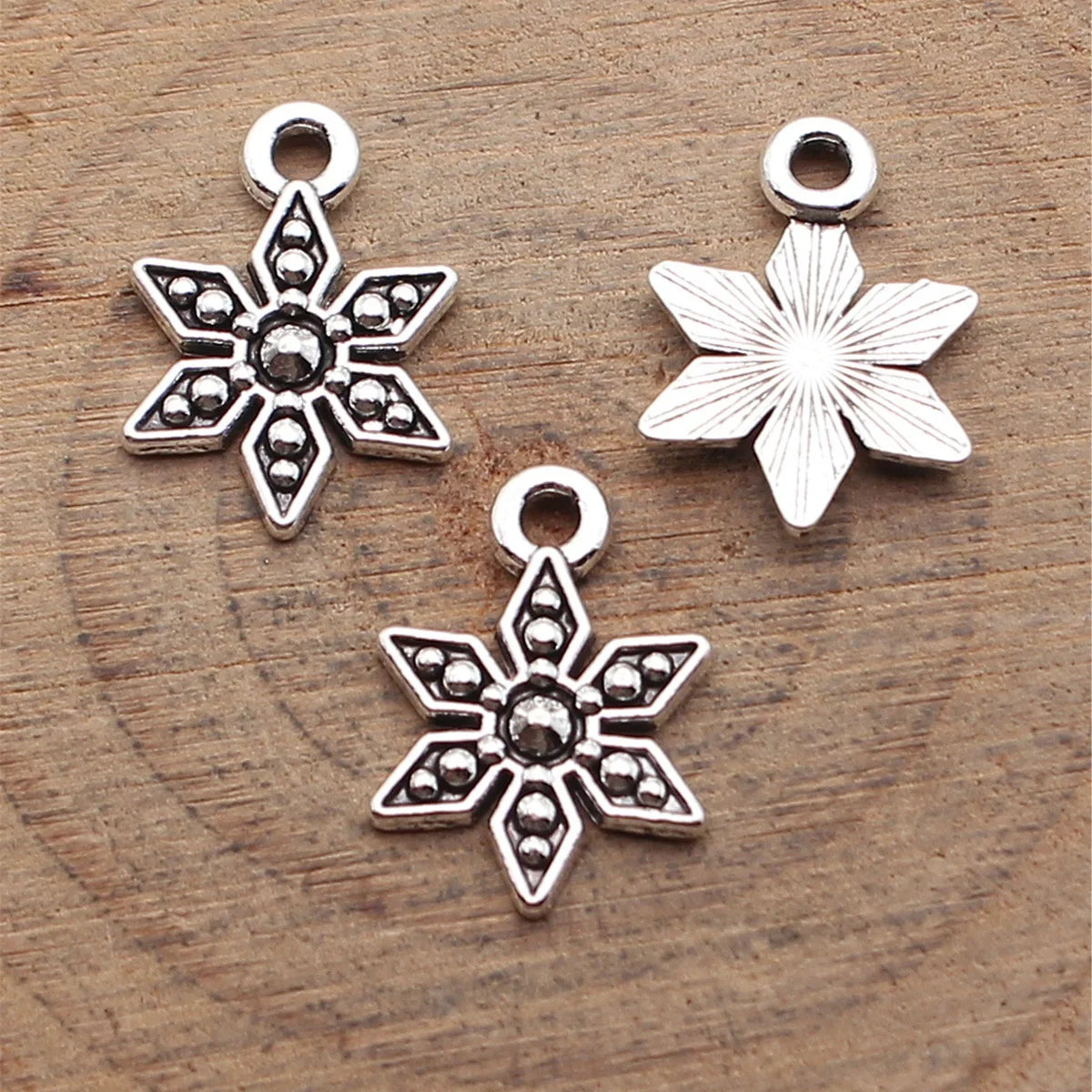 16x11mm 0.56g Antique Silver Zinc Alloy Six-Point Star Charm Pendant for DIY Bracelet Necklace Jewelry