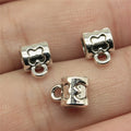8x6x5mm 0.7g Antique Silver Zinc Alloy Connector Bail Pendant Findings for DIY Bracelet Necklace Making