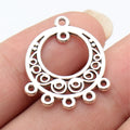25x21mm 1.6g Antique Silver Zinc Alloy Earring Connector Charm Jewelry Findings for DIY Earring Making
