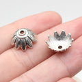 14x14x6.9mm 1.1g Antique Silver Zinc Alloy Flower Bead Caps Jewelry Findings for DIY Bead Jewelry Making