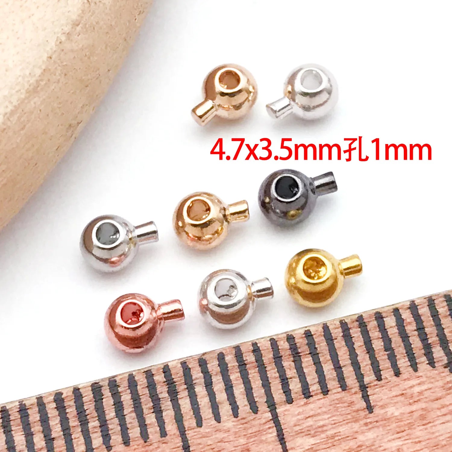 Copper Round Flat Crimp Stopper Beads for Bracelet Necklace Wire Jewelry Findings