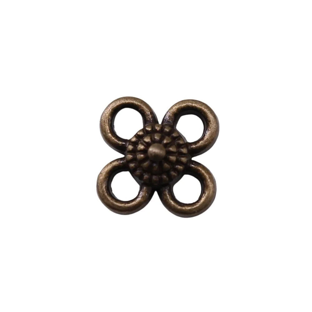 8x8mm 0.4g Multicolor Zinc Alloy Flower Connector Charm for DIY Bracelet Necklace Jewelry Making